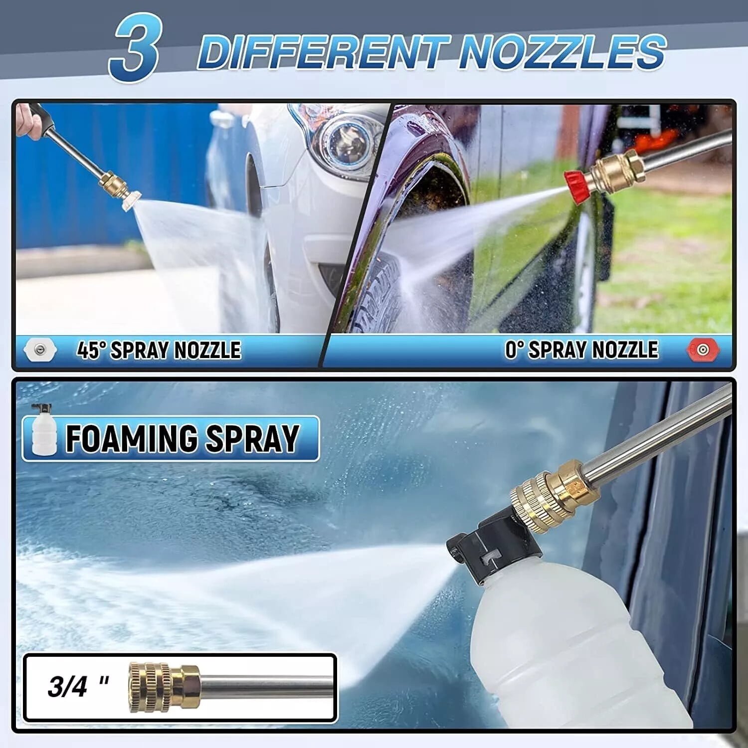 Portable Cordless Electric High Pressure Water Spray Gun Car Washer Cleaner Tool