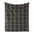 thumbnail image 1 of Folk Soft Flannel Fleece Throw Blanket, Continuous Floral Pattern of Style Little Flowers, Cozy Plush for Indoor and Outdoor Use, 50" x 60", Multicolor, by Ambesonne, 1 of 5