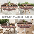 thumbnail image 7 of Colorful Boho Style Floral Print Tablecloth - Elastic Hem Round Table Cover for Patio Party Decor - Fits 52-56 Inch Tables, 7 of 7