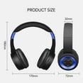 thumbnail image 6 of Noise Cancelling Headphones, Wireless Bluetooth Headphones with Microphone, Folding Rechargeable Over Ear Headset for TV, Computer, Mac, Laptop, Phone, Suit Travel Home Office, TR905, 6 of 13
