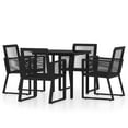 thumbnail image 2 of vidaXL Patio Dining Set Black Garden Outdoor Seating 3/5/7/9 Piece Multi Sizes, 2 of 39