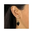 thumbnail image 5 of PalmBeach Jewelry .47 TCW Marquise-Shaped Genuine Black Onyx and CZ 18k Gold-Plated 3-Piece Set, 5 of 6