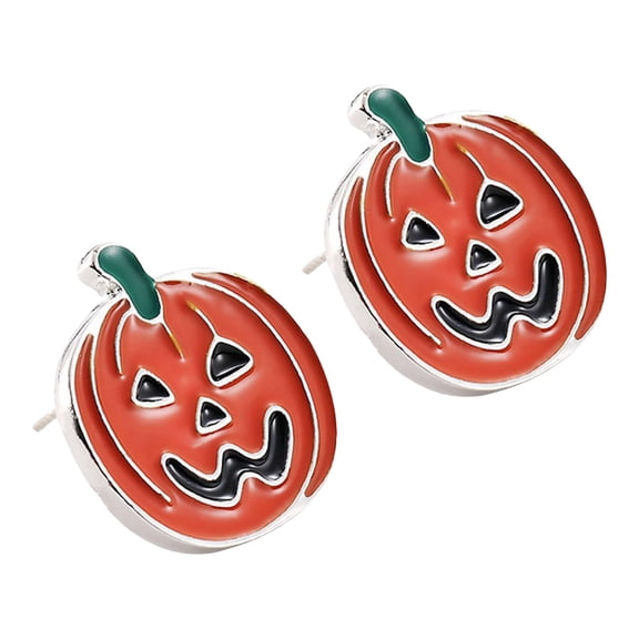 1 Pair Pumpkin Earrings for Women Halloween Party Earrings Thanksgiving Jewelry Gifts, Festive Pumpkin Dangle Earrings for Seasonal Celebrations and Wear,0.8x0.7 Inch