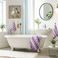 thumbnail image 3 of Sanmadrola Hand Towels 13" x 29" Set of 4, 700 GSM Cotton High Absorbent Quick Dry Purple Bath Sheets for Bathroom,Gym,Hotel, 3 of 9