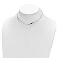 thumbnail image 2 of Finest Gold Sterling Silver Rhodium- Polished V Cuff 13.5 in. Necklace, 2 of 3
