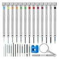 thumbnail image 3 of EIMELI Precision Screwdriver Set 0.6-2.0mm High Hardness Steel Micro Cross Screwdriver Kit Metric Flat Head Screwdriver for Watch Eyeglasses Jewelry Work Electronics Repair, 3 of 11