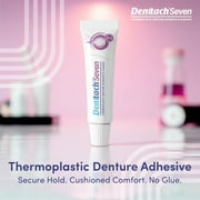 Denttach Seven Thermoplastic Denture Adhesive Cushion Reliner, Zinc-Free, 7-Day Hold, Comfortable Fit, 0.71 oz