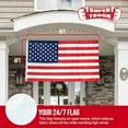 thumbnail image 2 of Super Tough 4Ft x 6Ft American Flag - Heavy Duty Polyester USA Flag with Embroidered Stars and Sewn Stripes Suitable for All Weather - Red/White/Blue, 2 of 6