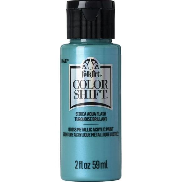 FolkArt Color Shift Acrylic Paint, 2 fl oz, Aqua Flash