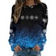 thumbnail image 1 of Gibobby Sudadera de Navidad para mujer Sudadera casual de manga larga con cuello redondo y estampado de de nieve degradado para Mujer(Azul,M), 1 of 4
