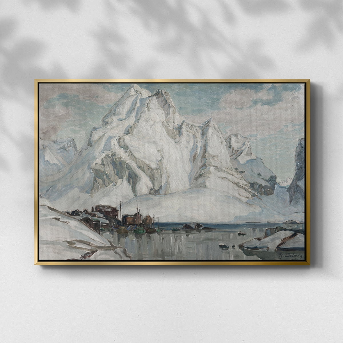 Vintage Landscape-CLX By Wexford Home Framed in Gold Wood Gallery Wrapped Canvas 25 in. x 37 in.