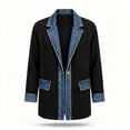 thumbnail image 6 of Raeneomay Men's Denim Knit Cardigan - Button Front Long Sleeve Jacket, 6 of 6