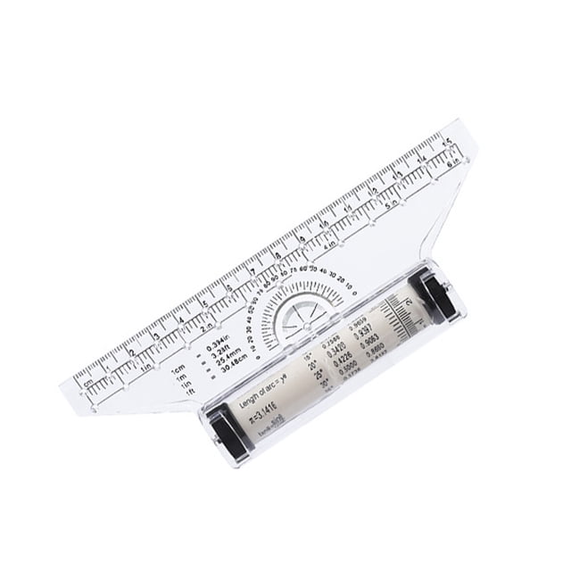 Youkk Rolling Parallel Ruler Universal Angle Parallels Scroll Lightweight Drawing Measuring Protractor Circular Template 15cm 1Set