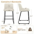 thumbnail image 7 of Dycanpo 26" Counter Height Bar Stools Set 4, Linen Fabric 2.5" Cushion, Linen Color, 7 of 7