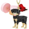 thumbnail image 4 of Collar y dije High Monaco Rottweiler Negro Metal Cadena y Dije, 4 of 4