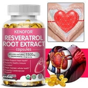 Kenofor Resveratrol Supplement - Supports Heart Health and Boosts Immune System 30/60/120 Capsules