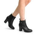 thumbnail image 6 of BURUDANI Women’s Chunky High-Heel Ankle Boots Round Toe, Fall Short Booties, 6 of 6