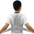 thumbnail image 4 of Soidarity Cinturón de soporte para la espalda Hombres Mujeres Corrector de postura ajustable Lumbar Soporte para la espalda Brace Transpirable Gimnasios en casa gris Soidarity OD009727-02, 4 of 5