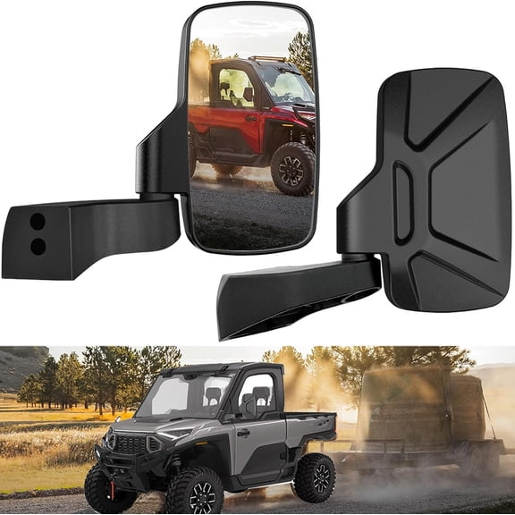 For Polaris Ranger Mirrors Door Mounted, Side View Mirrors Compatible with Ranger Crew XP 1000 SP 570 Northstar (Not for Midsize), Commercial PRO XD, Any Polaris Ranger With Original Full Doors