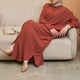 thumbnail image 5 of Túnica musulmana para mujer: vestido largo con mangas murciélago, corte holgado, cuello redondo, poliéster, prenda de oración para todas las estaciones, talla única, diseño con capucha, 5 of 5