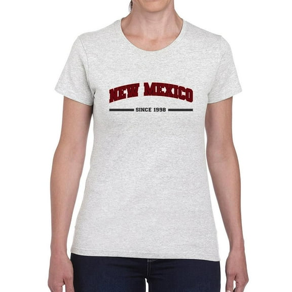Retro College Style New Mexico T-Shirt Women -Image by Shutterstock, Female 3X-Large