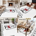 thumbnail image 5 of 5'x7' Area Rugs for Living Room Bedroom, Groundhog Day Washable Rug Carpet Runner Indoor Outdoor, Red Bow Knot Black Plaid Non Slip Floor Mats Area Rug for Kitchen, Nursery, 5 of 8