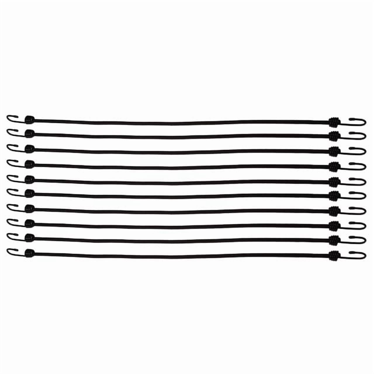5/16" x 48" Black Bungee Cords (bundle of 10) - 8mm