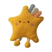 Hwkond Large Throw Pillows Star Clouds Pillows Soft Plush Toy Doll Bed Sleep Cushion Cute Doll Pillows Material Soft And Comfortable,Yellow