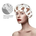 thumbnail image 5 of Abstract Cute Cat Face Shower Cap, Reusable Bath Hair Hat for all Hair Lengths Hair Cover with Elastic Band Double Waterproof Layers Bathing Hat, 5 of 5