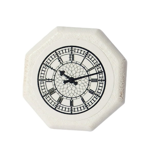 Koszal Horloge Murale Modèle Réaliste Accessoires Lumineux Couleur Maison de Poupée Mur Horloge Meubles Jouet pour la Prise de Vue Accessoires