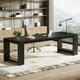 thumbnail image 5 of Tribesigns Two Person Desk, 86.61-Inch Extra Long Desk, Double Computer Writing Table, Black (Set of 2), 5 of 8