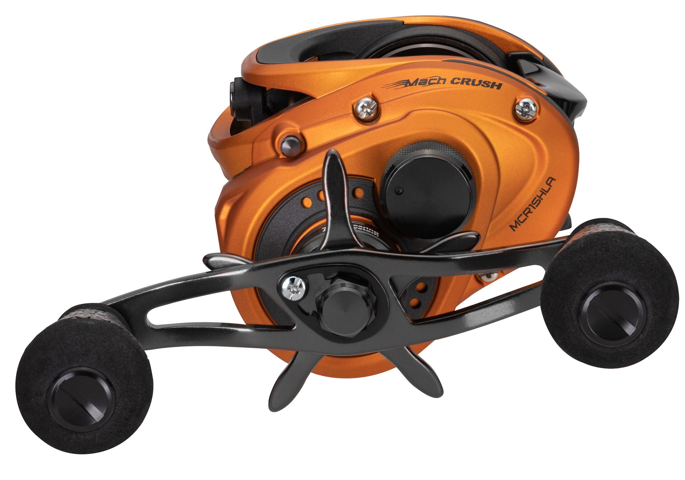 Lew's Mach Crush SLP Baitcast Fishing Reel, Left-Hand Retrieve, 7.5:1 Gear  Ratio, 10 Bearing System with Stainless Steel Double Shielded Ball Bearings,  Orange 