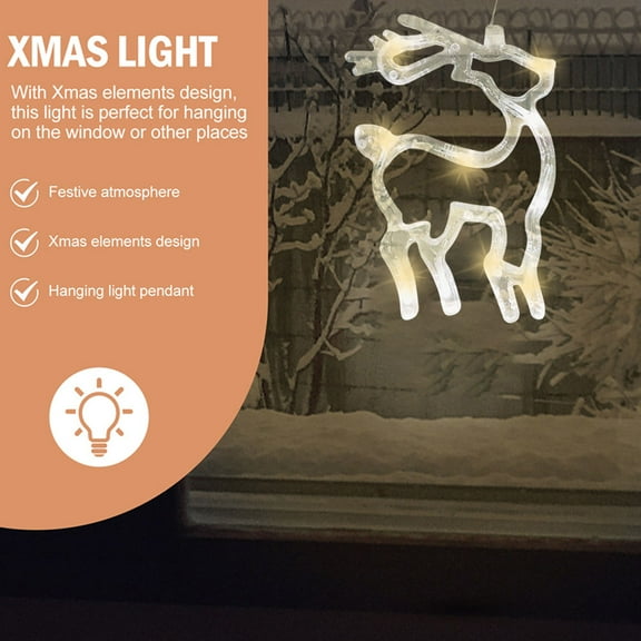 Worgeous  Holiday Christmas Decorations Hanging Window Light Child