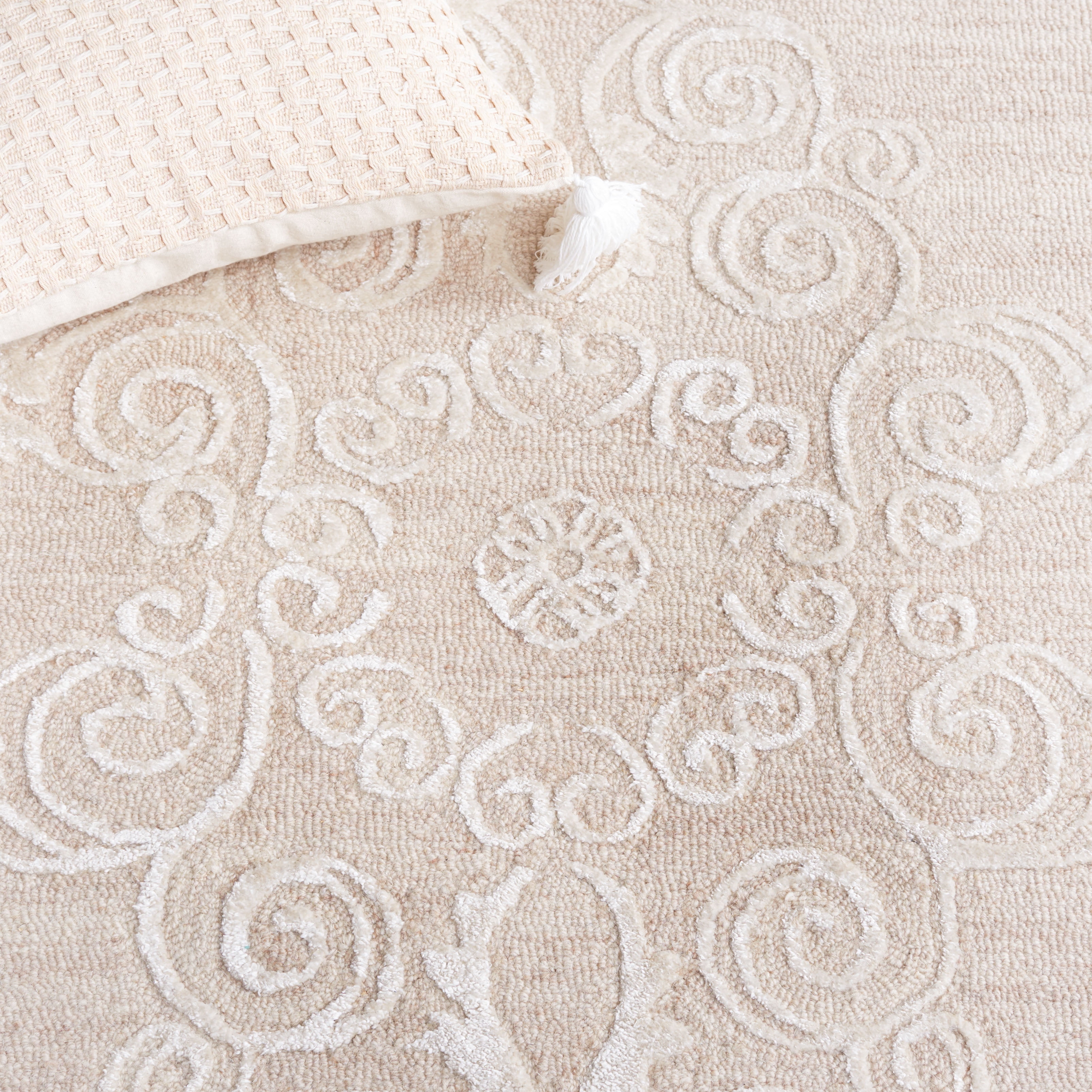 SAFAVIEH Glamour Euler Abstract Runner Rug, Light Brown/Ivory, 2'3" x 8'