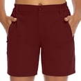 thumbnail image 5 of Axiiglly Cargo Shorts Women Mid Rise Straight Stretch Twill Pockets Hiking Shorts Outdoor Casual Travel Shorts Soft and Relaxed, S-2XL, 5 of 9