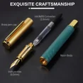 thumbnail image 6 of Exquisite resin fountain pen set with medium nib - includes 15 ml ink bottle and beautiful gift box - perfect for note taking, calligraphy and smooth writing - gift for fountain pen lovers, 6 of 7