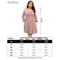 thumbnail image 3 of Yesfashion Women's Plus Size V-Neck Long Sleeve Dress with Pockets – Casual Flowy Maxi Dress for Everyday Wear, 3 of 9