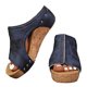 thumbnail image 1 of Sandalias Cuña Ortopédicas Verano para Viajes Al Aire Libre (11) Azul, 1 of 6