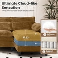 thumbnail image 3 of JONPONY 109" Modular Sectional Sofa,Boucle Couch Set,U-Shaped Sleeper Sofa for Living Room,Brown, 3 of 9