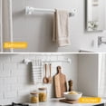 thumbnail image 7 of NICETOWN 2 Pack No Drill Cafe Curtain Rods for French Door, Adhesive Brackets Easy Installation with Adjustable Length 16-27 Inches, White, 7 of 7
