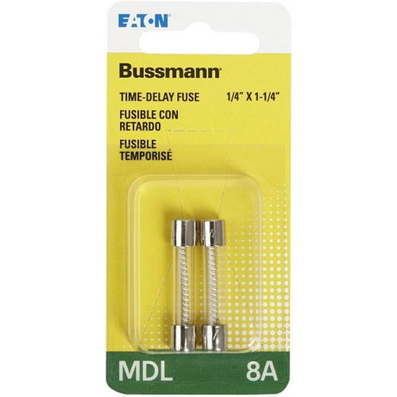 BP/MDL-8 MDL Glass Fuse (2 Pack), 8 Amp