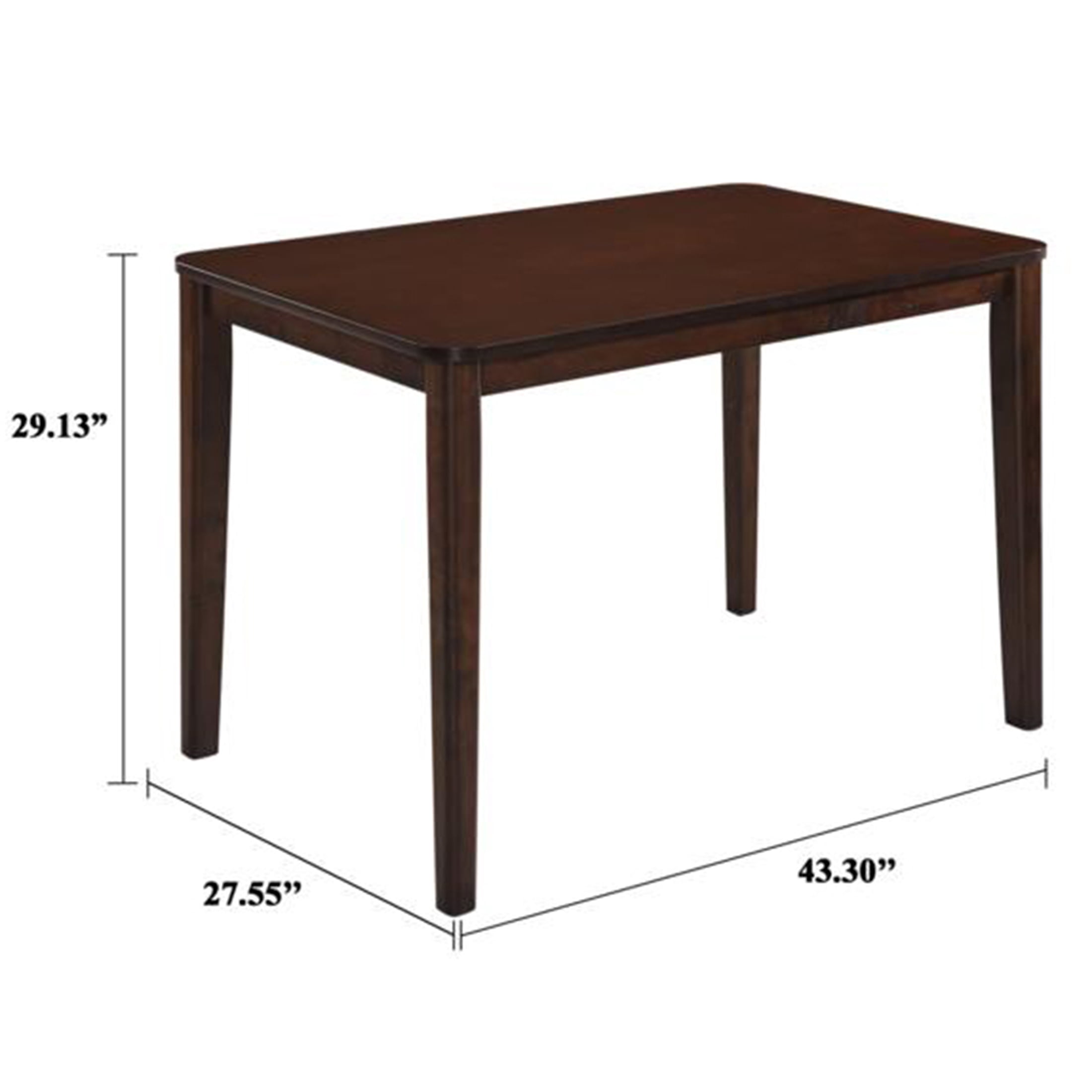 Castle Place 5 Piece Classic Wood Dining Table Set, Antique Gray
