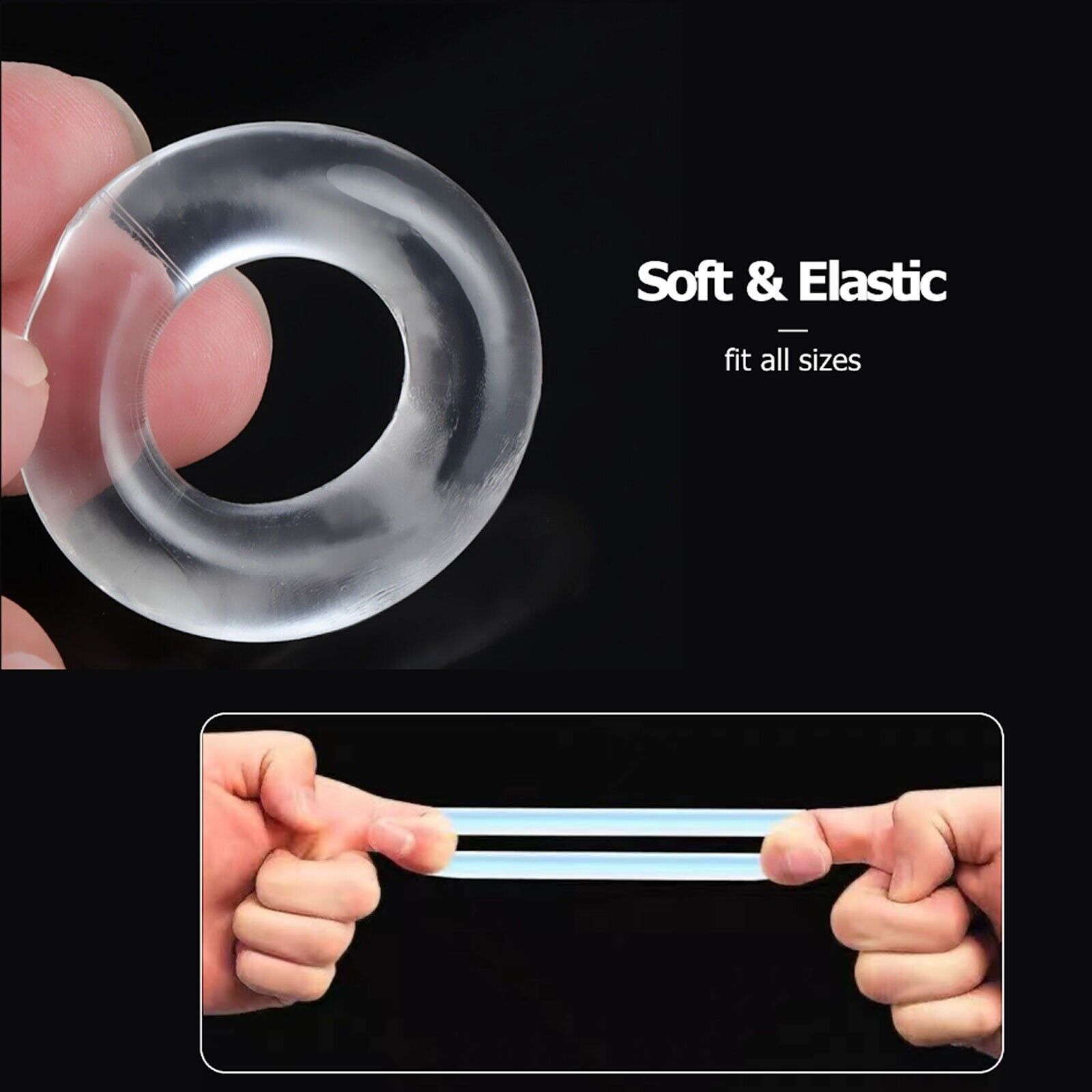 Silicone Penis Ring Sex Toys for Men, Super Stretchy Support Rings