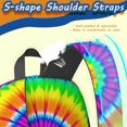thumbnail image 5 of Pink and Yellow Tie Dye Pattern 17" Waterproof Oxford School Backpacks for Teens, S-Shape Padded Straps, for School, Travel, Hiking, Camping, 5 of 5