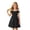 Black, variant on Girls Dress Sleeveless Pure Color Formal Gown Cute Cozy Unique for Party Charming Dress Set