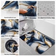thumbnail image 6 of Navy Blue Marble Bath Mat 3 Piece Bathroom Rug Set, Gold Modern Art Non Slip Bath Rug Contour Mat and Toilet Lid Cover, Absorbent Shower Mats Soft Bath Rugs and Mats Sets, 6 of 8