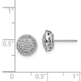 thumbnail image 2 of Real 14kt White Gold Diamond Cluster Post Earrings; for Adults and Teens; for Women and Men, 2 of 2