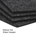 thumbnail image 4 of Uxcell Felt Coasters, Hexagonal Absorbent Pad Coaster for Drink Cup Pot Bowl Vase, Gray 9 Pack, 4 of 5