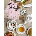 thumbnail image 4 of Happy Birthday Kitchen Dish Towels for Drying Dishes Set of 3, Pink Modern Abstract Art Waffle Weave Microfiber Hand Tea Bathroom Towels Quick Dry & Absorbent Towel 15.7x23.6, 4 of 7