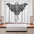 thumbnail image 2 of Ambesonne Boho Kitchen Curtains, Cramp Fish Style, 55"x39", Black and White, 2 of 3